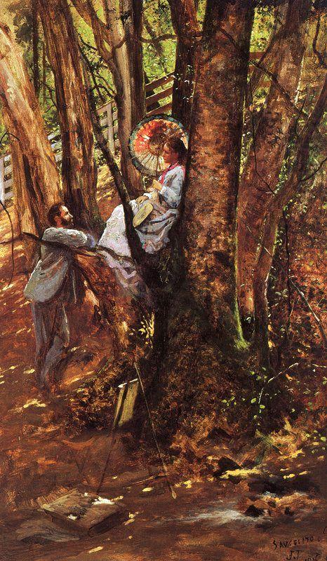 Jules Tavernier In Wildwood Glen china oil painting image